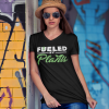 Fueled By Plants Unisex V Neck Vegan Shirt Woman Street