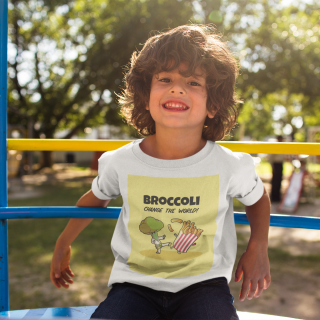 Broccoli Fight Fun Desing Kids T-Shirt