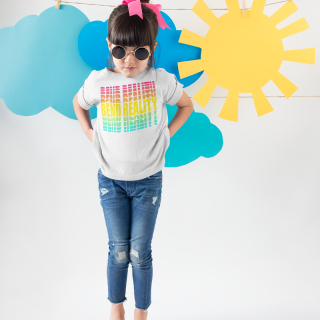 Colorful Bend Reality Desing Kids T-Shirt