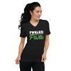 Fueled By Plants Unisex V Neck Vegan Shirt Woman Street