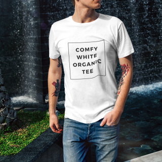 Comfy White Organic Tee Design Men's organic cotton t-shirt